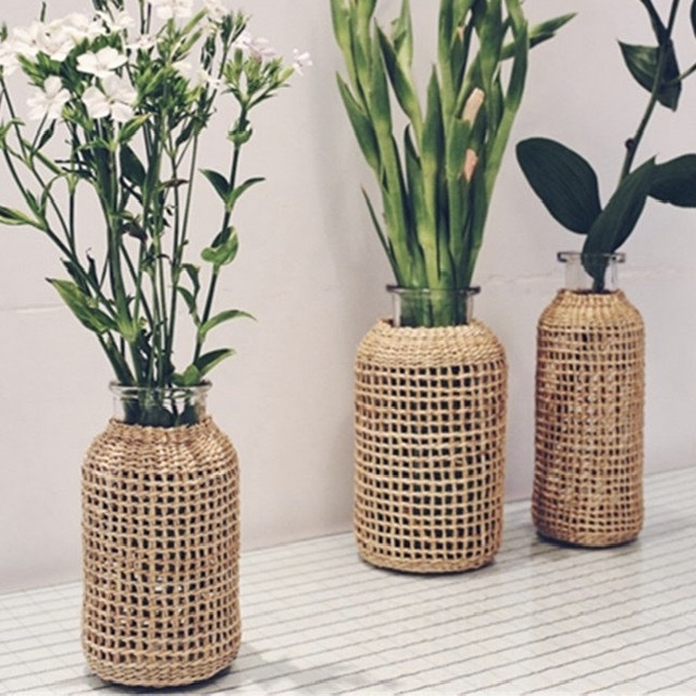 受注 Rattan Flower Vase ラタンフラワーベースsサイズ Reve Amour Select Shop