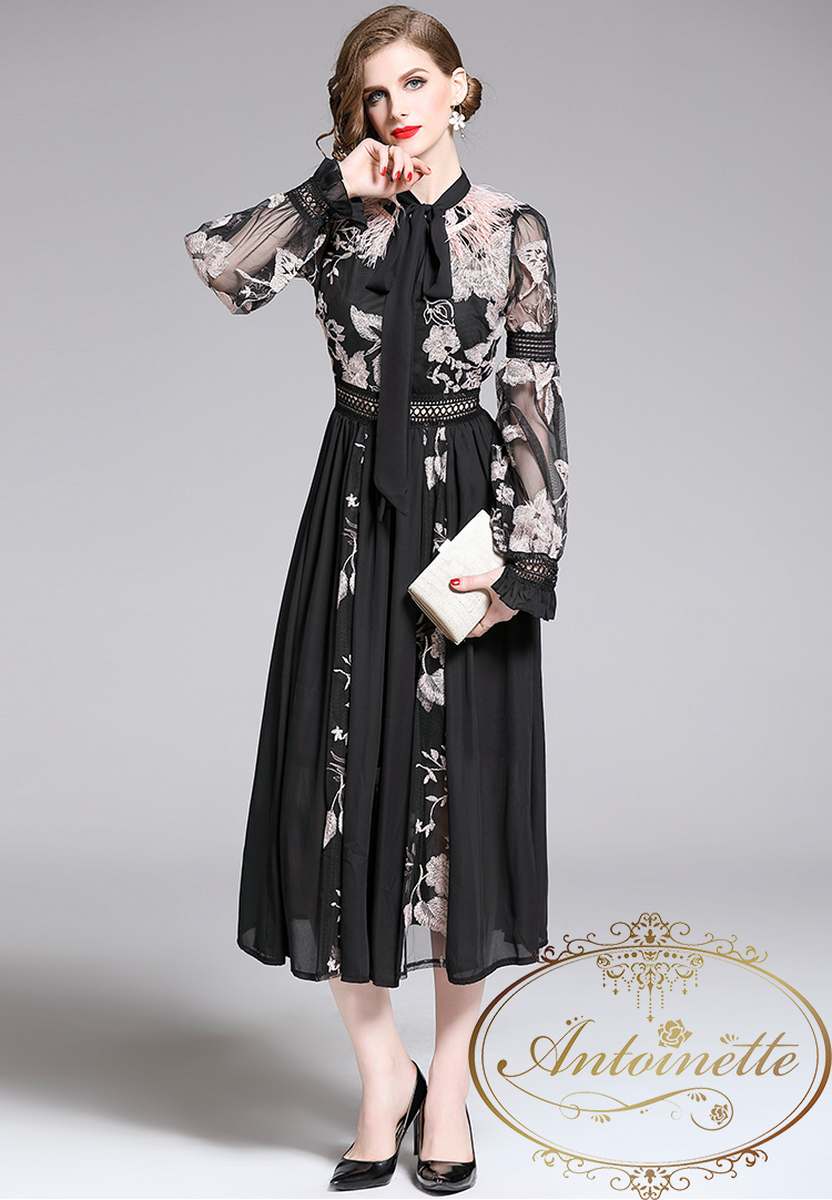 ワンピース 大人 パーティー 衣装 レディース Black Party Dress Luxury Antoinette