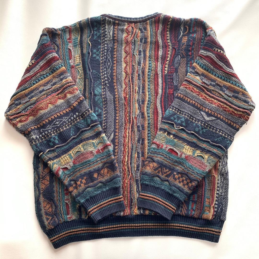 Roundtree Yorke ブルガリア製 3dニット 立体セーター O312 Dust Magnet Club ヴィンテージ古着 トレンド古着 アメカジ 90s コレクティブル