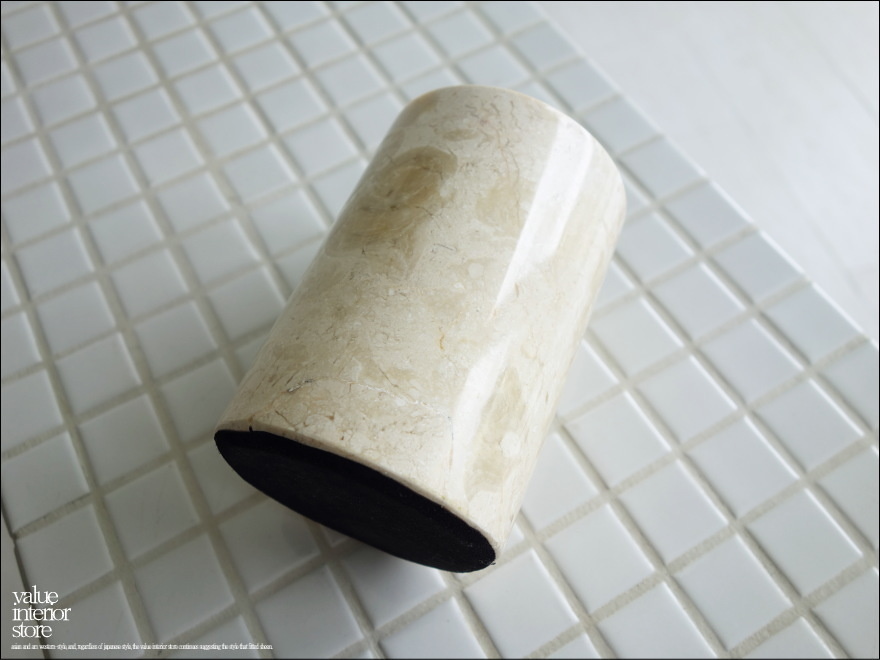 マーブル 歯ブラシスタンドiv 天然大理石 歯ブラシホルダー 新品 歯ブラシ立て ペン立て 洗面用品 手作り F8 X H12cm Valuestore