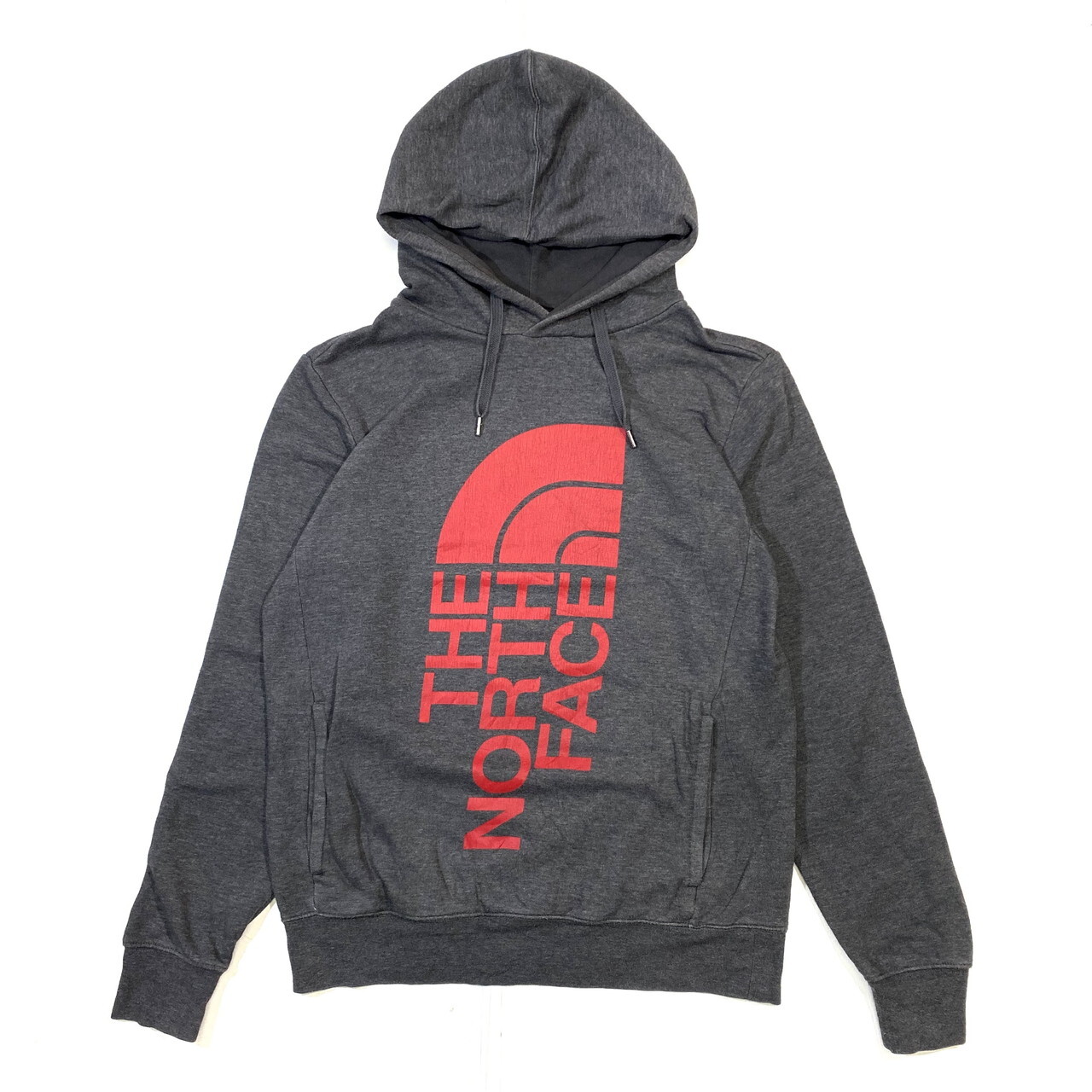 ザ ノースフェイス ビッグロゴ スウェットパーカー メンズs 古着 The North Face プルオーバー トレーナー グレー レッド パーカー Cave 古着屋 公式 古着通販サイト Max 50 Off Sale開催中