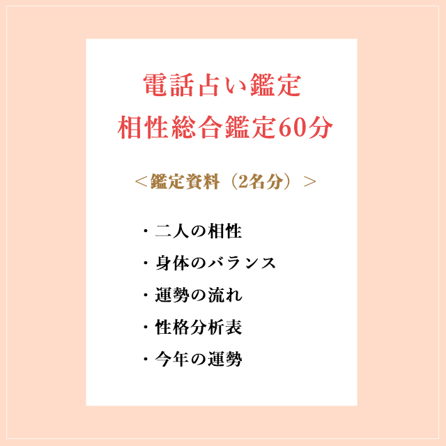 電話鑑定（個人鑑定／30分鑑定）