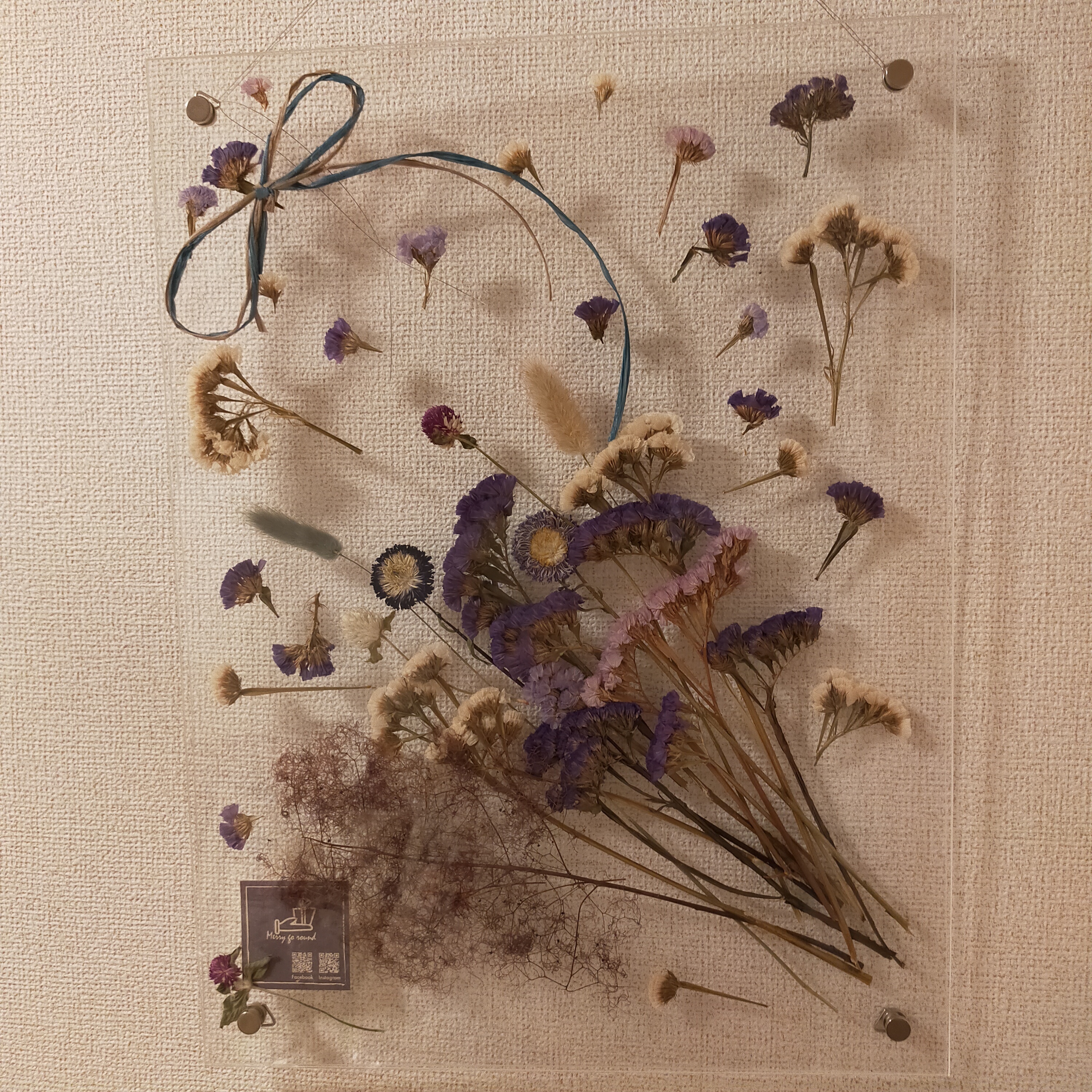 ドライフラワーアートフレームl Dry Flower Art Frame L Merry Go Round