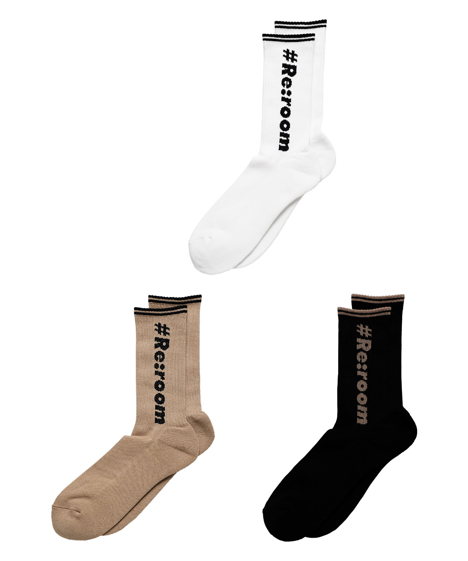 Re Room Logo Line Socks Reg139 Re Room リルーム