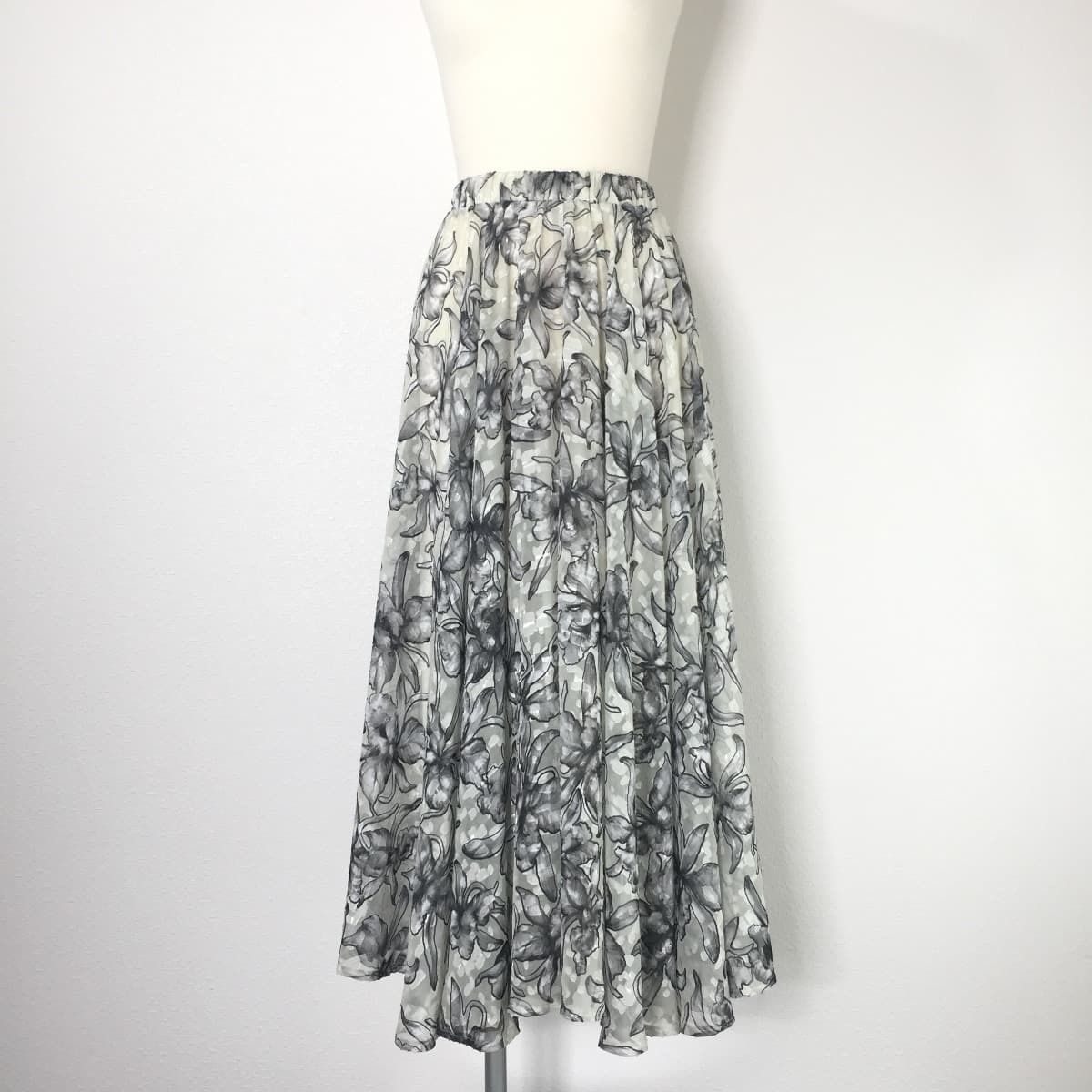 ss Ameri Vintage アメリヴィンテージ Adam Volume Skirt アダムボリュームスカート ジャガード 花柄 ロング フクル ファッションブランドユーズドセレクトショップ