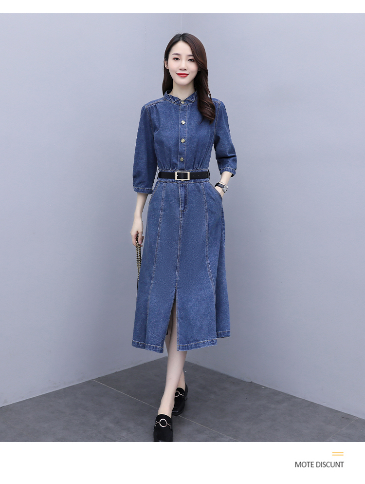 Dress 早い者勝ち ファッション デニムワンピースベルト付着心地良い Nanastyle Dress 早い者勝ち ファッション デニムワンピースベルト付着心地良い Nanastyle