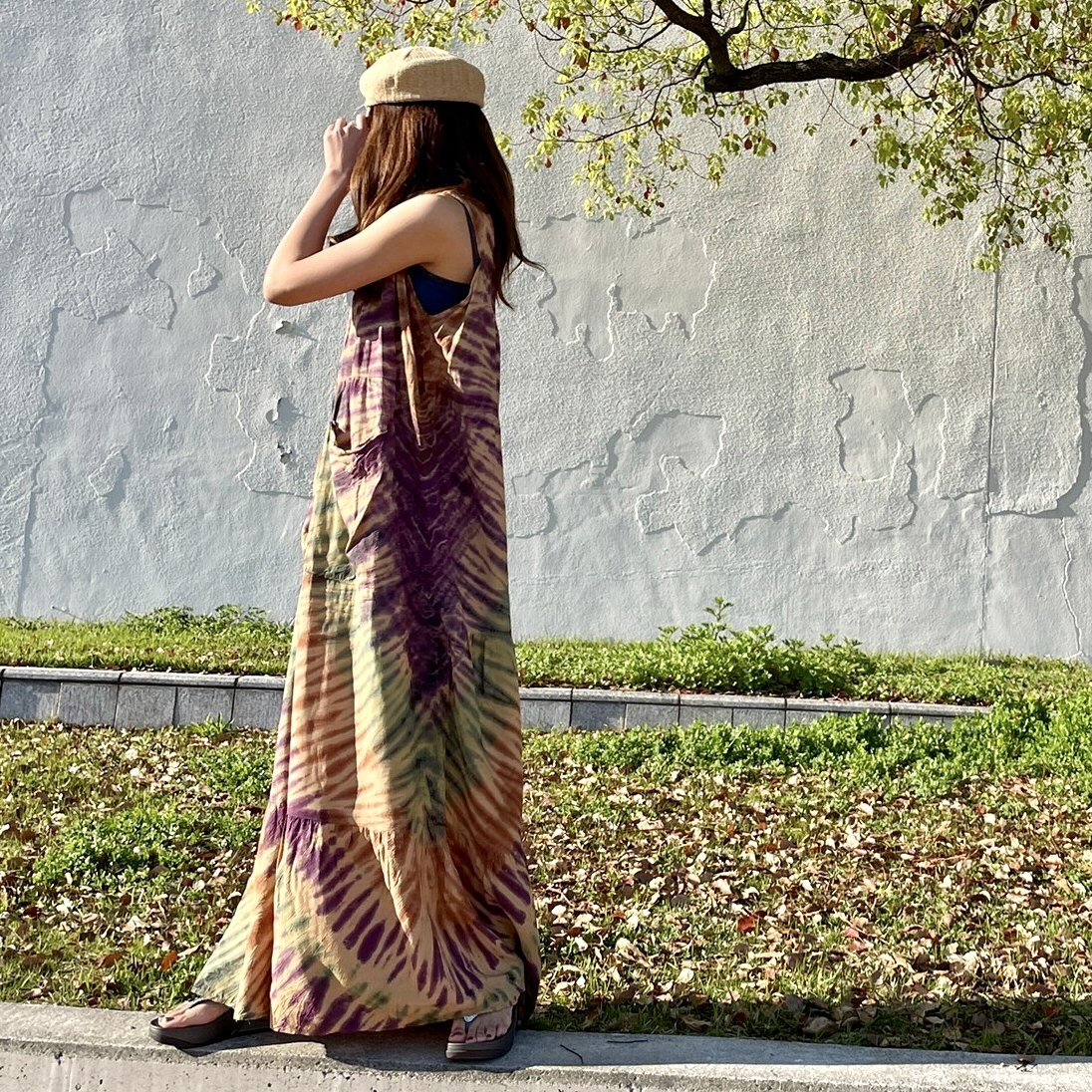 有名ブランド レゲエ タイダイ 着丈130 ロングワンピース Mural ミューラル マキシ ワンピース 有名ブランド レゲエ タイダイ 着丈130 ロングワンピース Mural ミューラル マキシ ワンピース