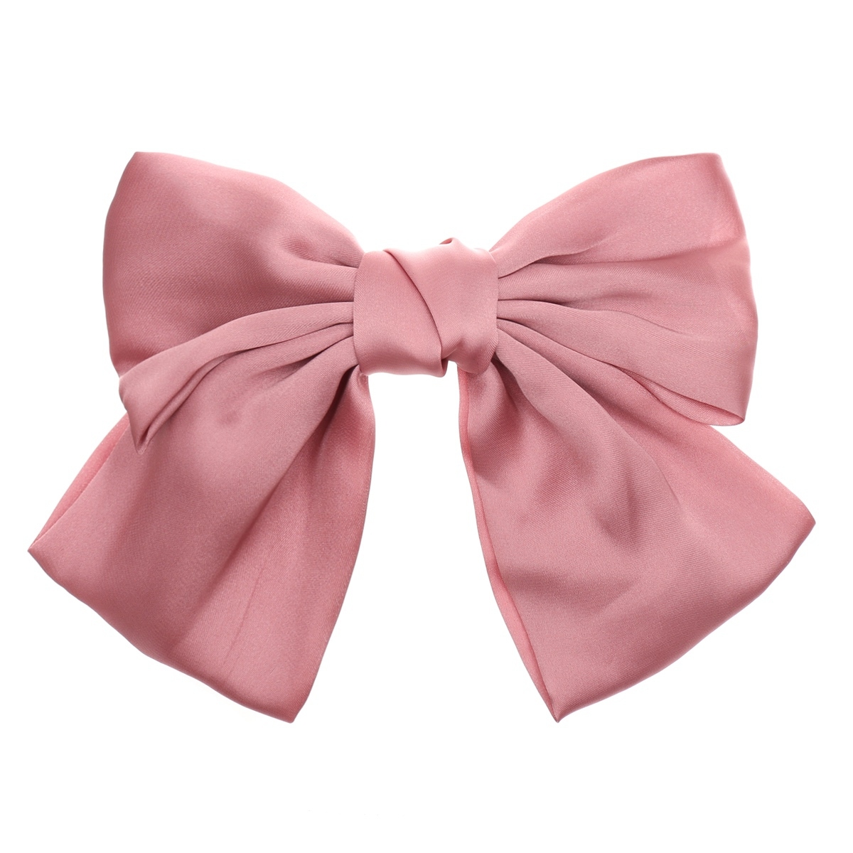 ビッグリボンシンプルバレッタ バレッタ シンプル 無地 サテン 大きめ レディース 髪留め ヘアアクセサリー セレクトショップオンリーユー