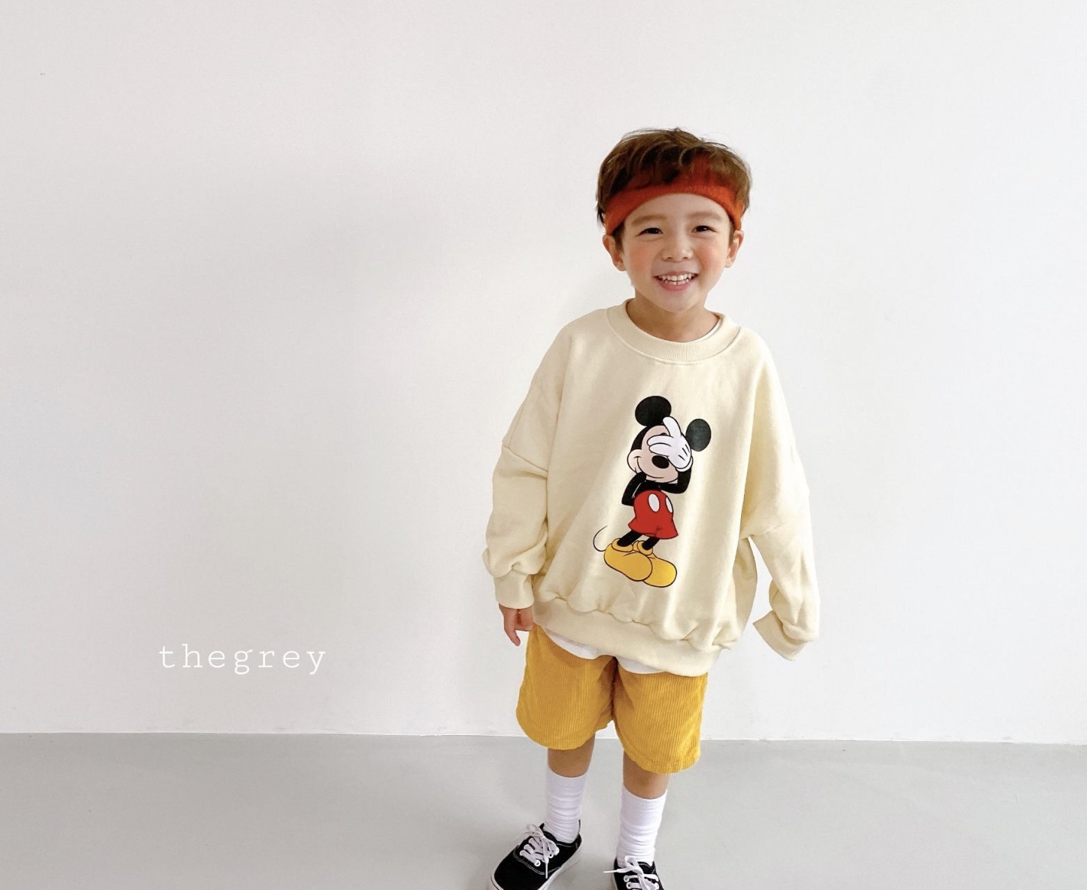 予約商品 韓国子供服thegrey ミッキーtシャツ Boomboom