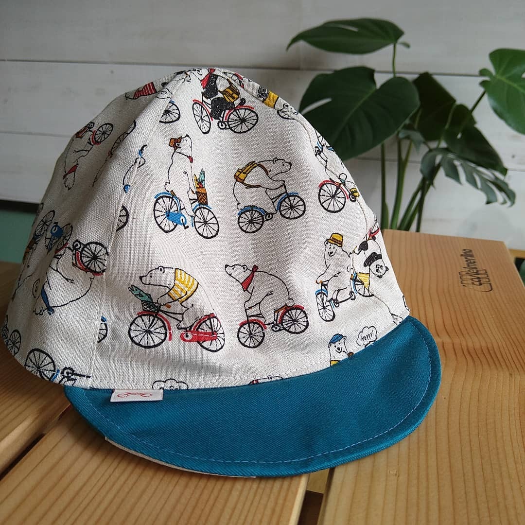サイクルキャップ サイクリング クマ パンダ Cyclone ハンドメイドのゆるかわサイクルキャップ