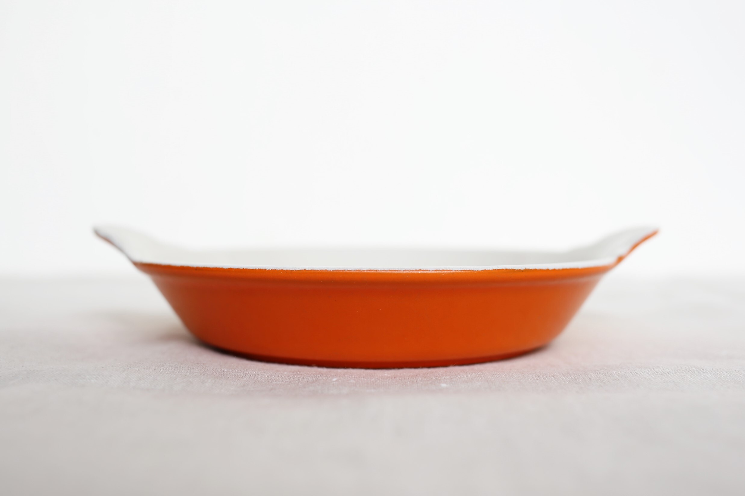 フランス ヴィンテージ ル クルーゼ Le Creuset グラタン皿 ブリュレ皿 オレンジ サイズ3 N Emuparis