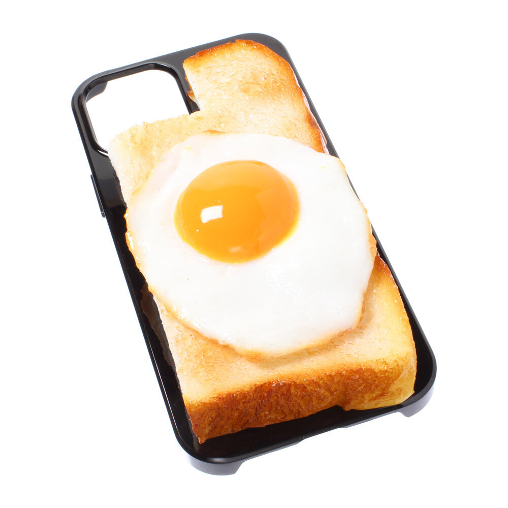 8000 食品サンプル屋さんのスマホケース Iphone12 12 Pro 12 Pro Max 12 Mini 目玉焼き乗せトースト メール便不可 アトリエクック