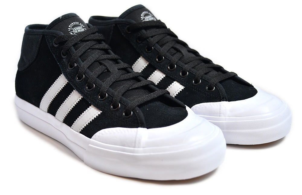 Adidas Skateboarding Matchcourt Mid Skateshoes Black White アディダス スケートボーディング マッチコート Bulldog Skateboard Shop