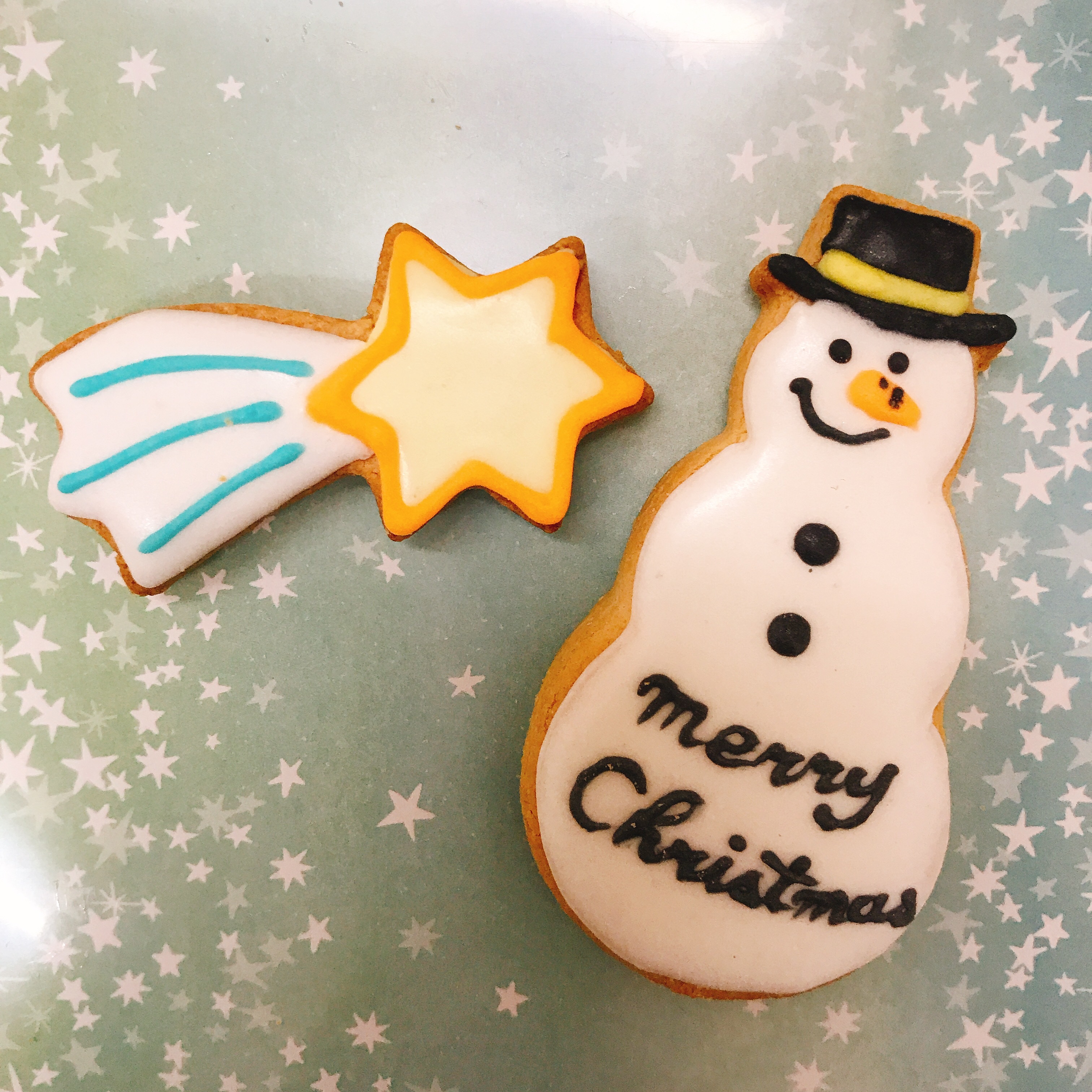 アイシングクッキー Merry Christmas スノーマン Punipunitail アイシングクッキーショップ