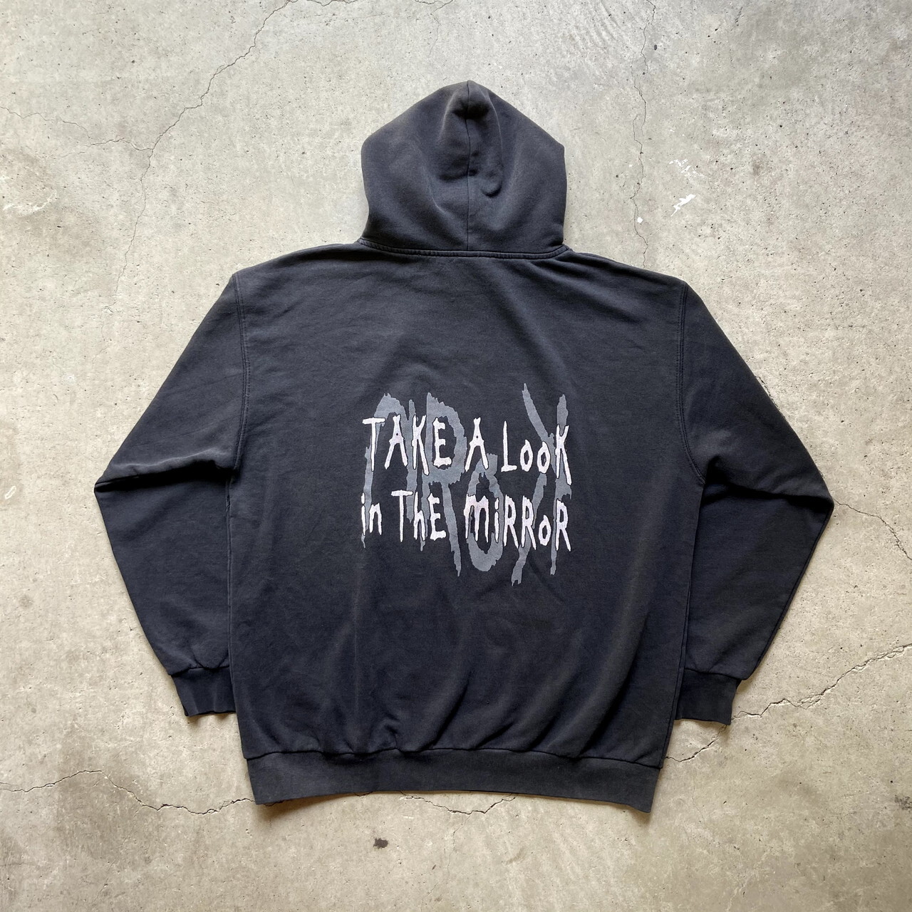 00年代 Korn Take A Look In The Millor バンド スウェットパーカー メンズxl 古着 コーン 00s ヴィンテージ ビンテージ プルオーバーパーカー 両面プリント バックプリント フェードブラック 墨黒 パーカー Cave 古着屋 公式 古着通販サイト 夏物最大50 Off