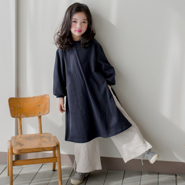 110 160 ゆったりトップス ワンピース ガウチョパンツ 子供服 韓国風 女の子 キッズ Q Toworld キュートワールド 子供服 メール便は何点でも送料の合計は280円