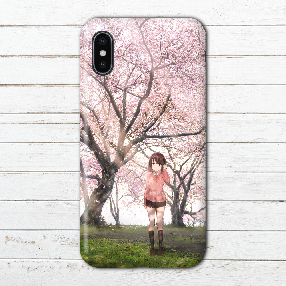 Iphoneケース スマホケース イラスト 女の子 おしゃれ 花 桜 Iphonexs X Iphone5 6 6s 7 8 個性的 人気 イラストレーター クリエイター 絵師 Android アンドロイド ケース タイトル 桜 作 星宮あき Iphoneケース Tシャツ メンズ スマホケース レディース Etc