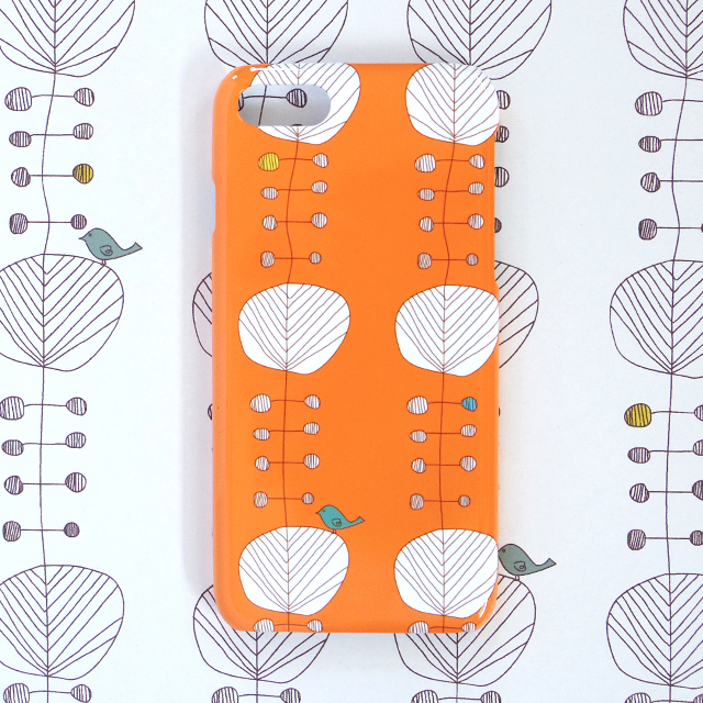 オレンジの木と鳥 北欧 スマホケース スマホカバー Iphone Android Galaxy Xperia Aquos Huawei Sovani ソバニ 北欧 スマホケース屋さん