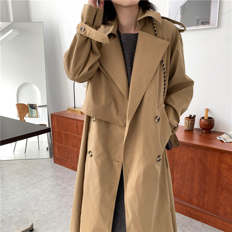 韓国レディースファッション 6781トレンチコート ロングトレンチコート 秋コーデ 秋色 おしゃれ カジュアル 送料無料 流行オルチャンファッション 人気のプチプラ韓国レディースファッション新作通販 Aliceholly
