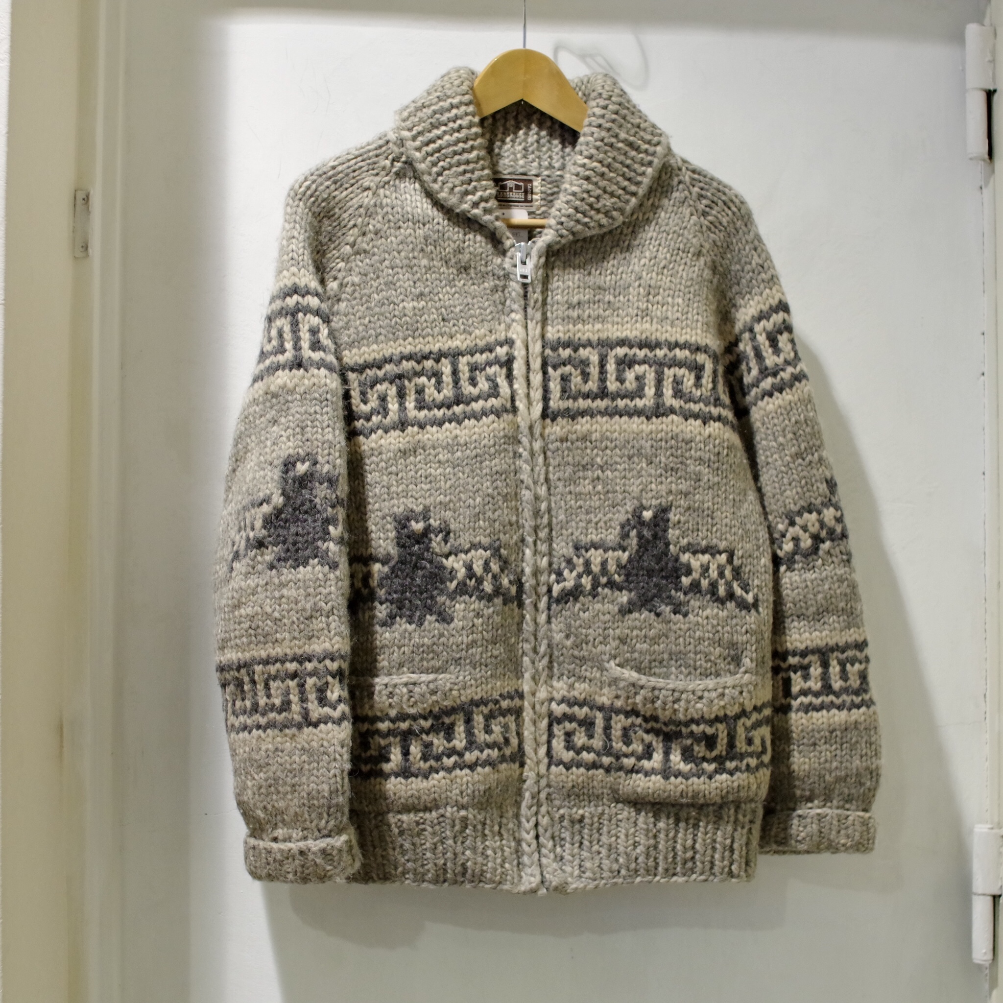 Long House Hand Made Sweater カウチン セーター カナダ製 古着屋 仙台 Biscco 古着 Vintage 通販