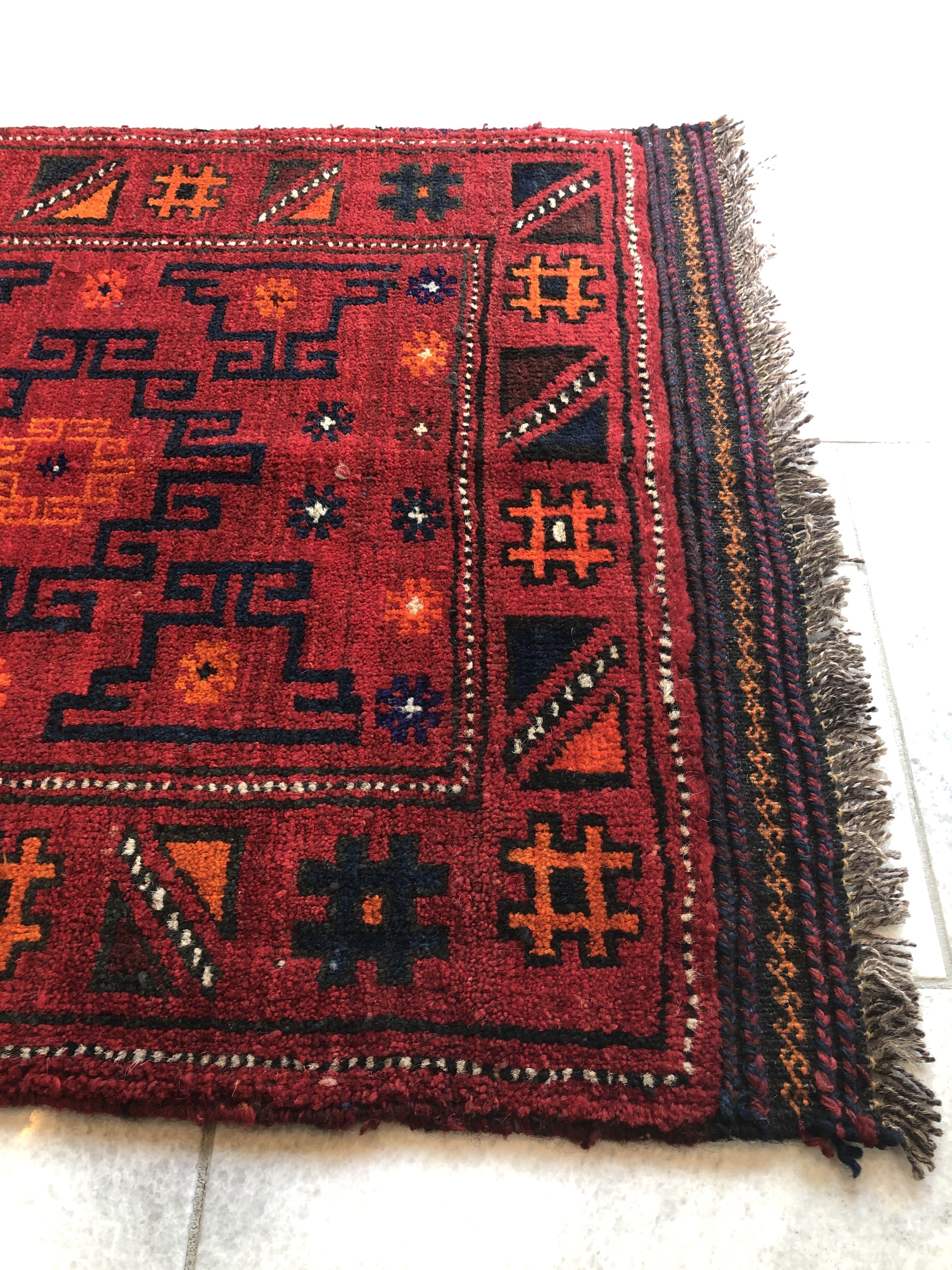 品質のいい 手織り絨毯 アフガニスタン トライバルラグ 年代1966 
