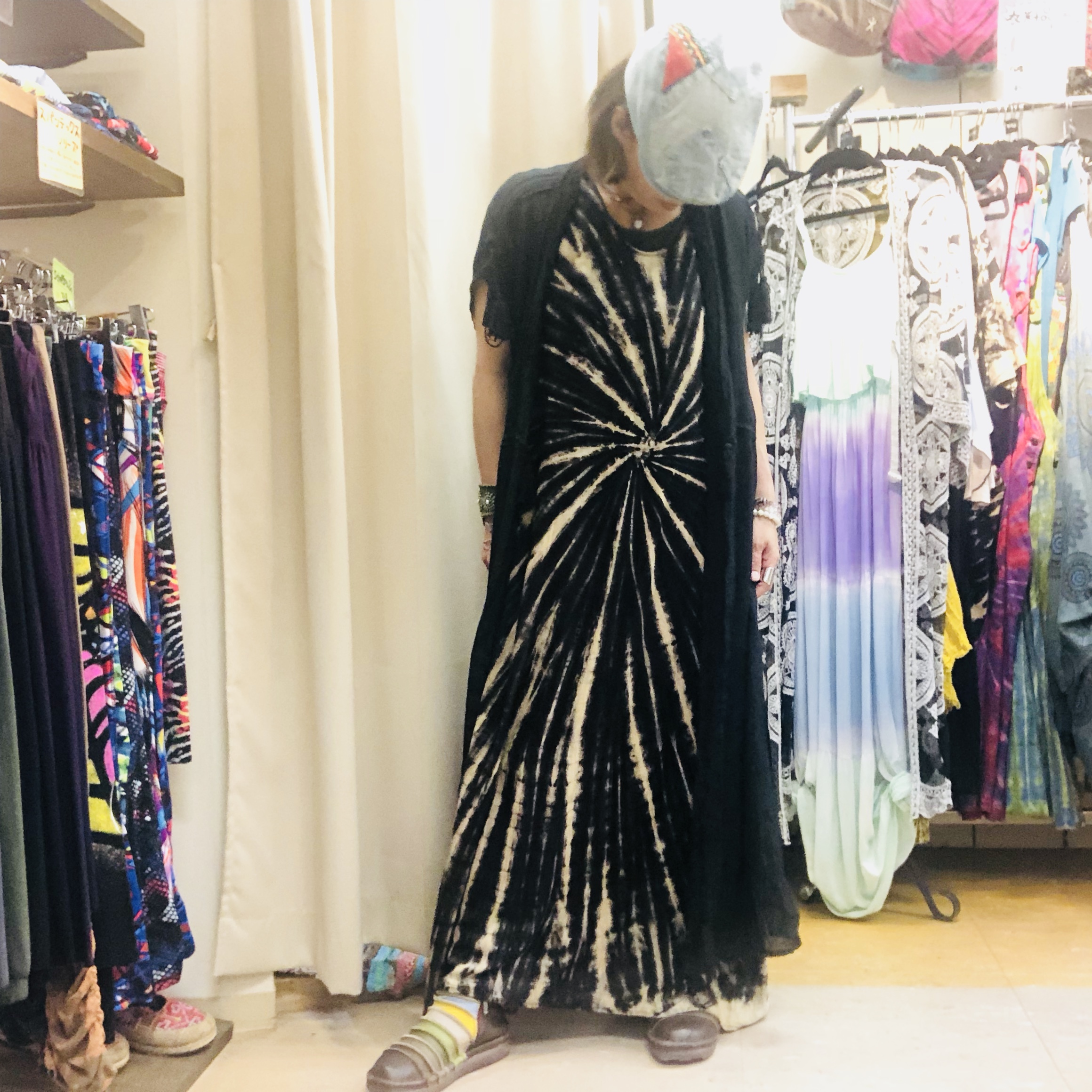 タイダイ ロングワンピース アジアン雑貨ルチュ
