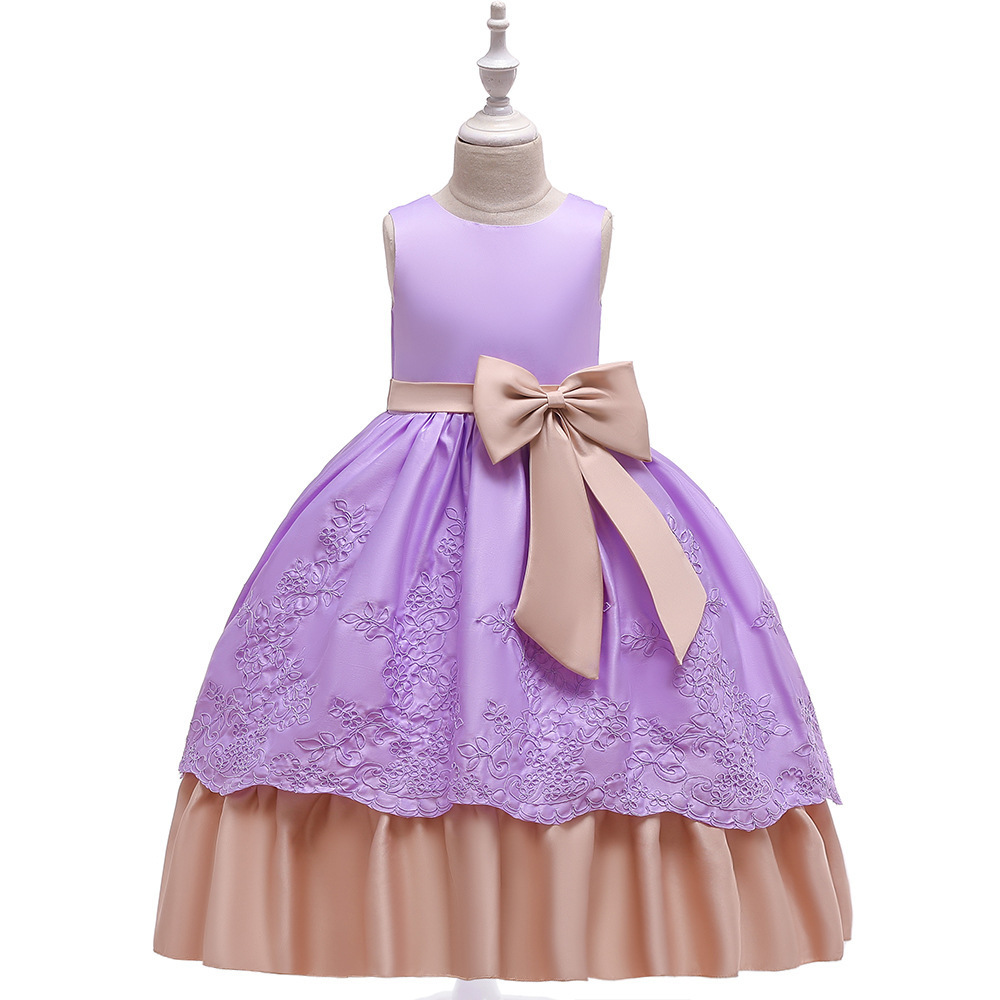 女の子ドレス リボン飾り キッズドレス ジュニアドレス お姫様 ワンピース イベント 花童 結婚式 子供服 4色選択可1cm 130cm 140cm 150cm 160cm 170cm Elegant