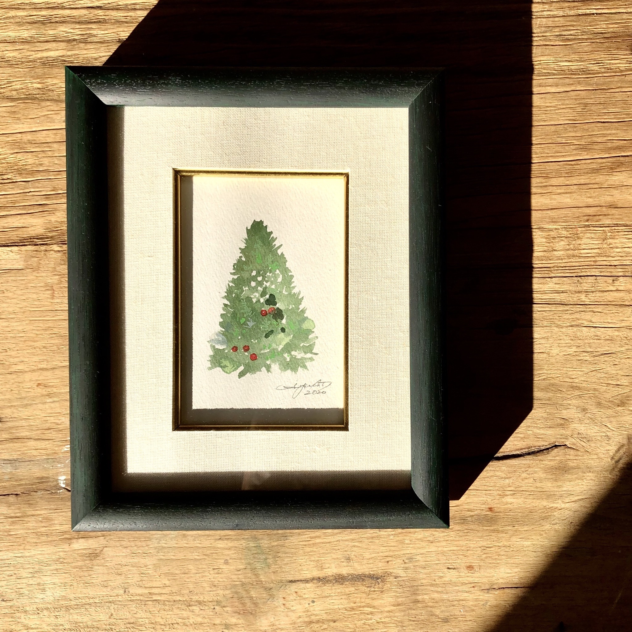 小さなクリスマスツリー Small Christmas Tree Postcard Size Ayako Tsuge Studio