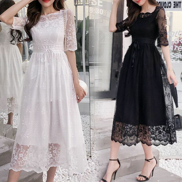 レディース ウエストリボン 総レースワンピース フェミニン 春コーデ 夏コーデ Elegant Lace Slim Big Beach Holiday Dress Tide Dct Value Rave Notice バリューレイヴノーティス 韓国ファッションやハワイアンジュエリーなど海外通販