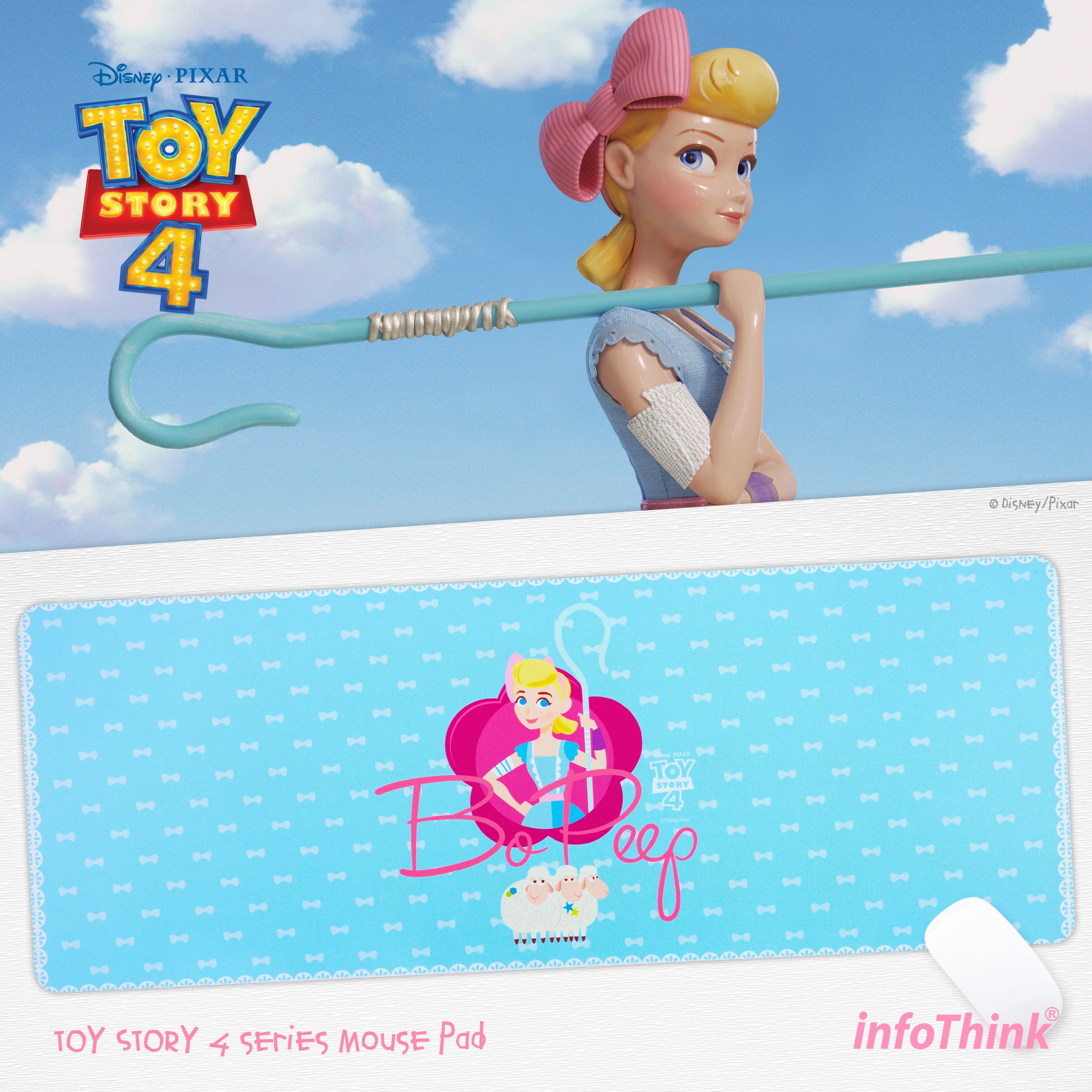 Infothink マウスパッド Mouse Pad ディズニー Disney ピクサー Pixer トイ ストーリー Toy Story ボ ピープ Bo Beep Imousepad Ts Classic E Qualia イークオリア