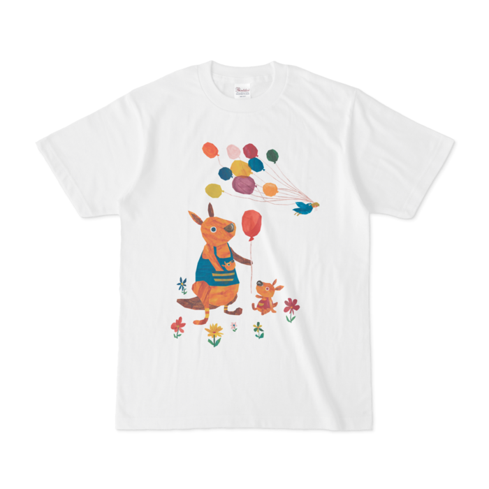 前面プリントイラストtシャツ 風船ちょうだい Orange Garden