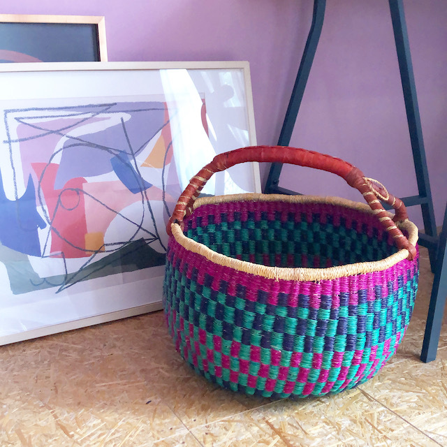 ブルキナバスケット L F43cm かご 収納 カゴ インテリアバスケット Yay Design Household Goods