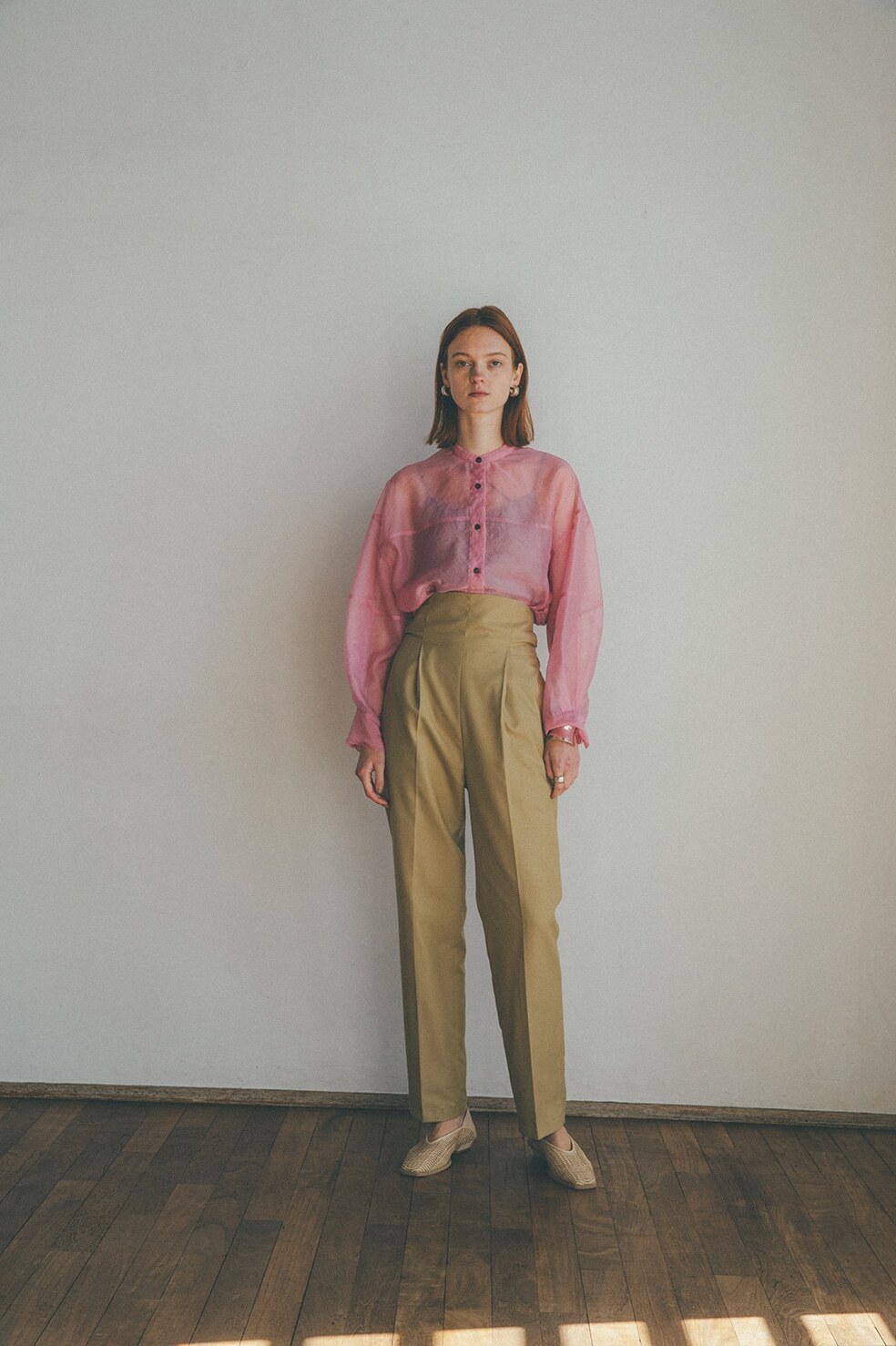 CLANE - シースルーシャツ - SWITCH SHEER SHIRT - BROWN