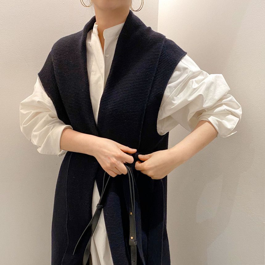 目玉商品 ロングベストセットシャツワンピース 2way 新入荷