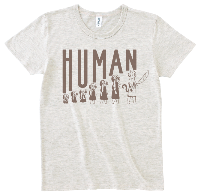 ピノキオピー 人間が着るやつTシャツ(メンズ / オートミール) - 画像1
