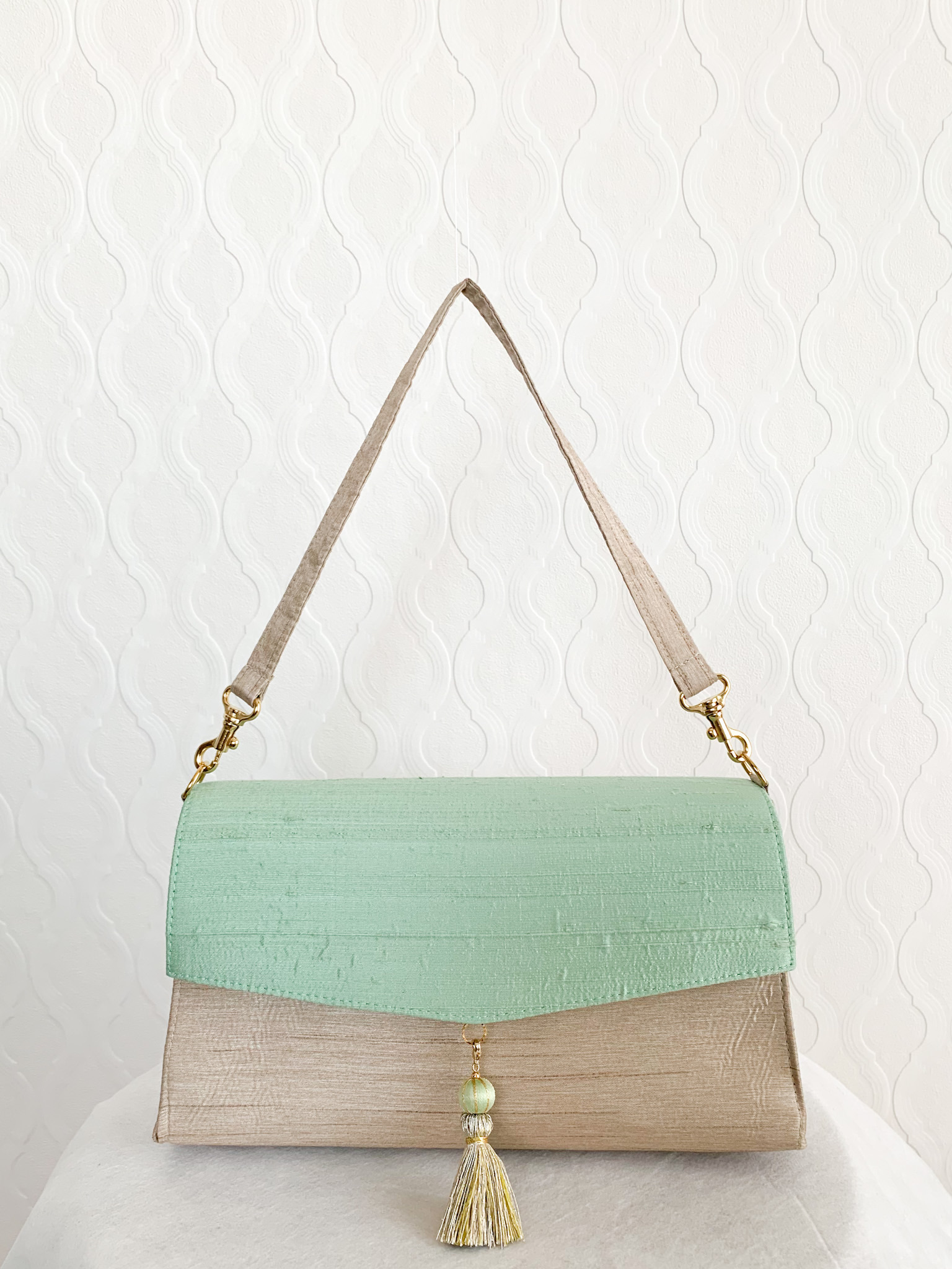 ちょっとしたお粧しバッグ 淡萌黄 吉春吉