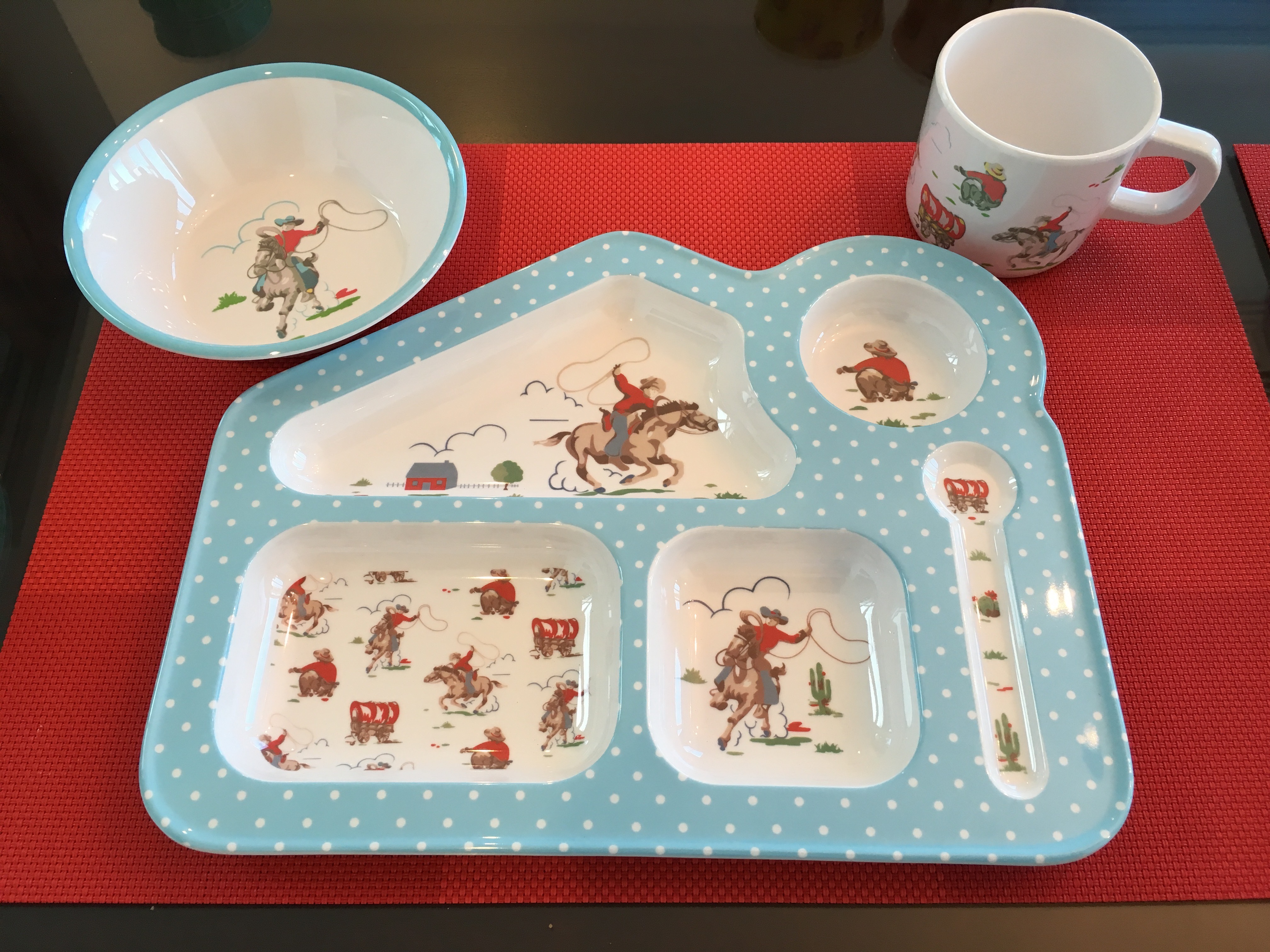 Cath Kidston キャスキッドソン メラミン食器 カウボーイ キッズ ベビー ランチプレート 単品 Gracent Market グレイセンマーケット 即納 インポートセレクトショップ
