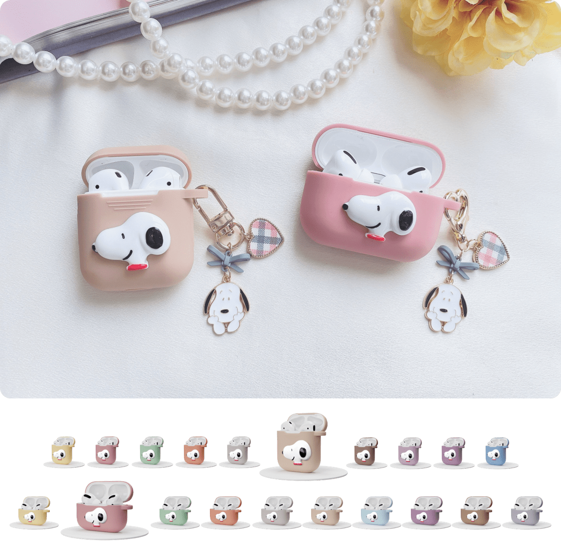 Airpodsケース Pro 1 2代 Snoopy Style ケース リボンチャーム 春限定 Casemi Tokyo 大人可愛い がみつかる Airpodsケース Iphoneケース 専門店