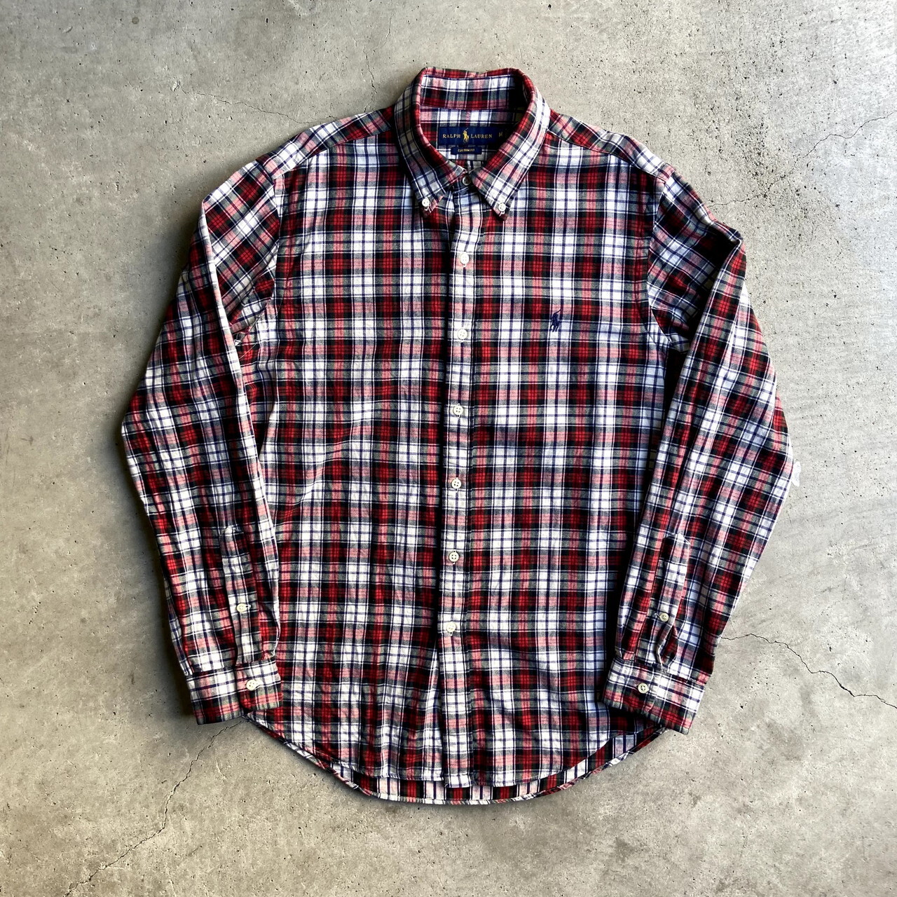 Ralph Lauren ラルフローレン 長袖 コットン タータンチェックシャツ メンズm 古着 ボタンダウンシャツ B Dシャツ レッド系 赤色 長袖 シャツ Cave 古着屋 公式 古着通販サイト 8 31まで 夏物最大50 Off開催中