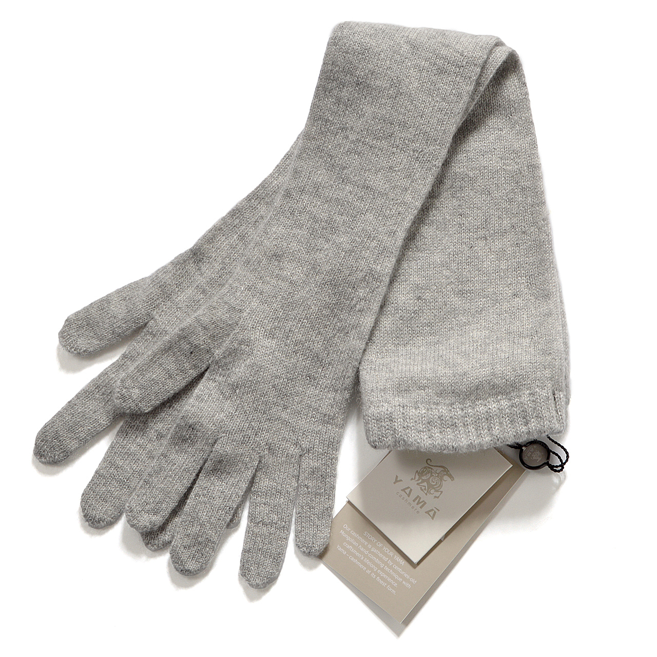 Yama Cashmere 19 17 015l ヤマカシミヤ ニットグローブ レディース ヘザーグレー Gobi Cashmere Japan 公式オンラインショップ