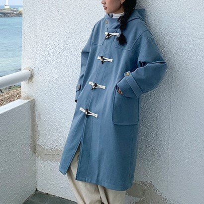 爽やかカラーがおしゃれ上級者なダッフルコート レディース 秋冬 長袖 ロング丈 カジュアル フェミニン 代 30代 40代 Ailla アイラ