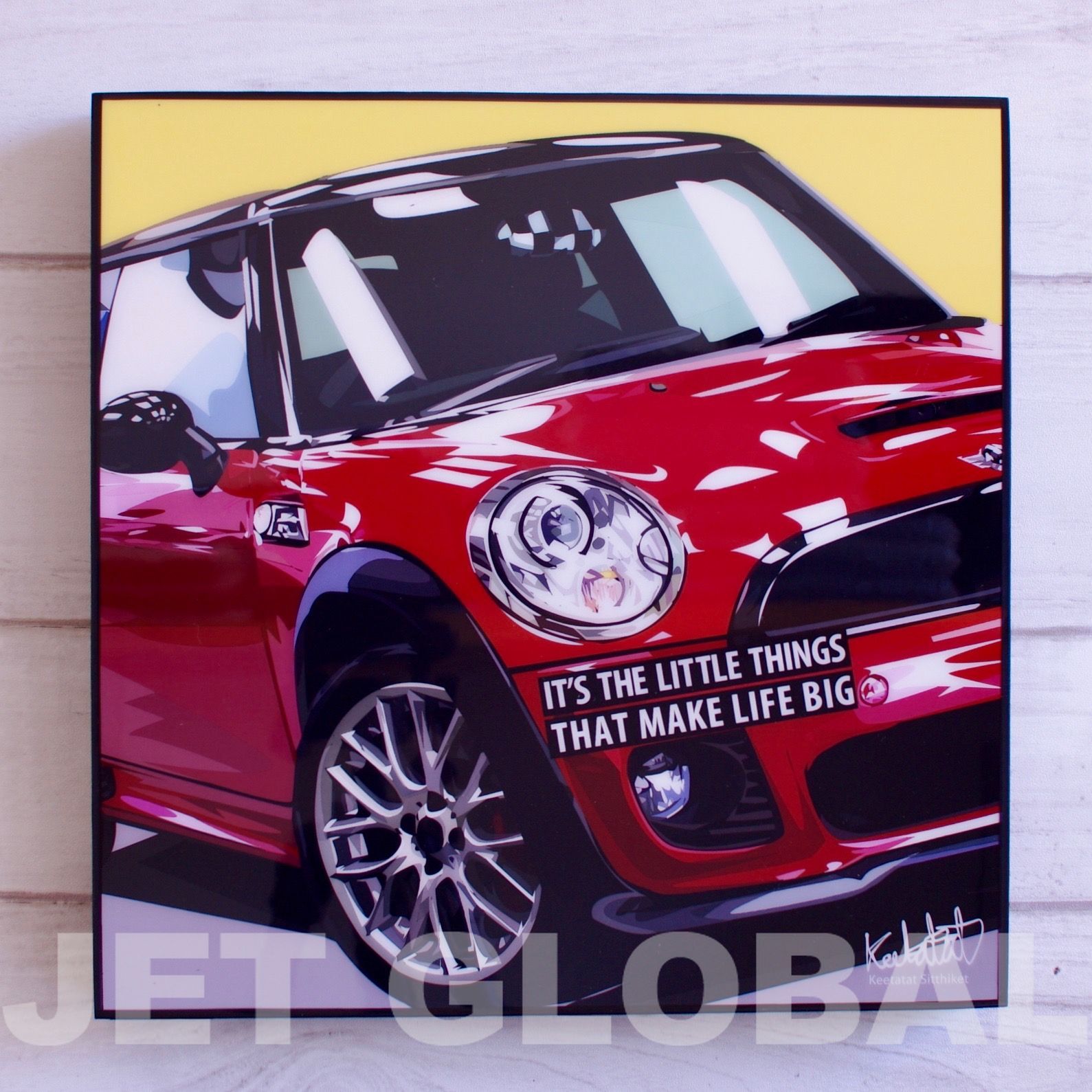 ミニクーパー Mini Cooper Mサイズ 26cm Papc 0009 ポップアートパネル フレーム公式通販サイト 商品数1000点超え