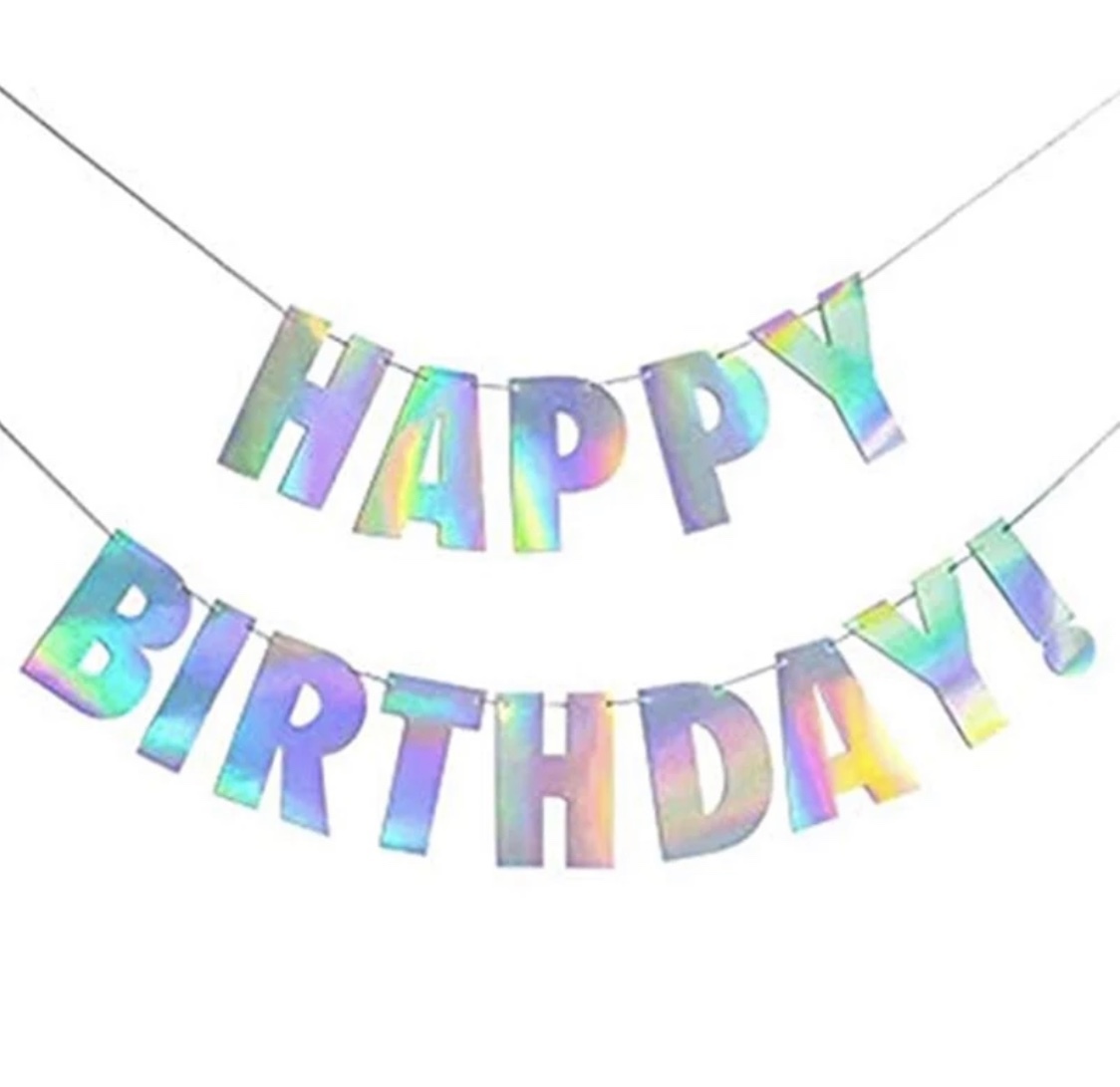 即納 送料無料 Party Goods Happy Birthday ガーランド ミラー Princess Girl