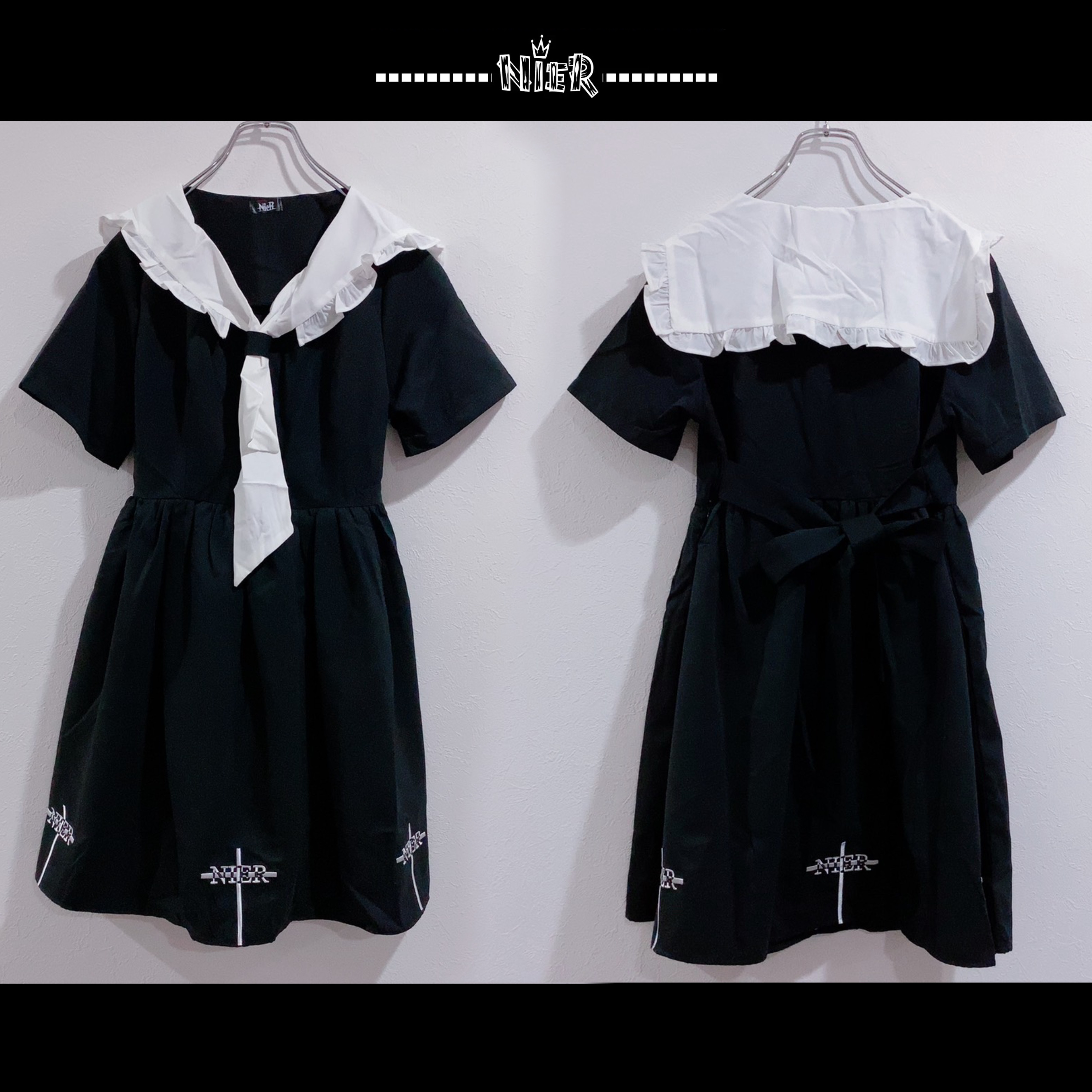 フリル襟セーラー服風ワンピース Nier