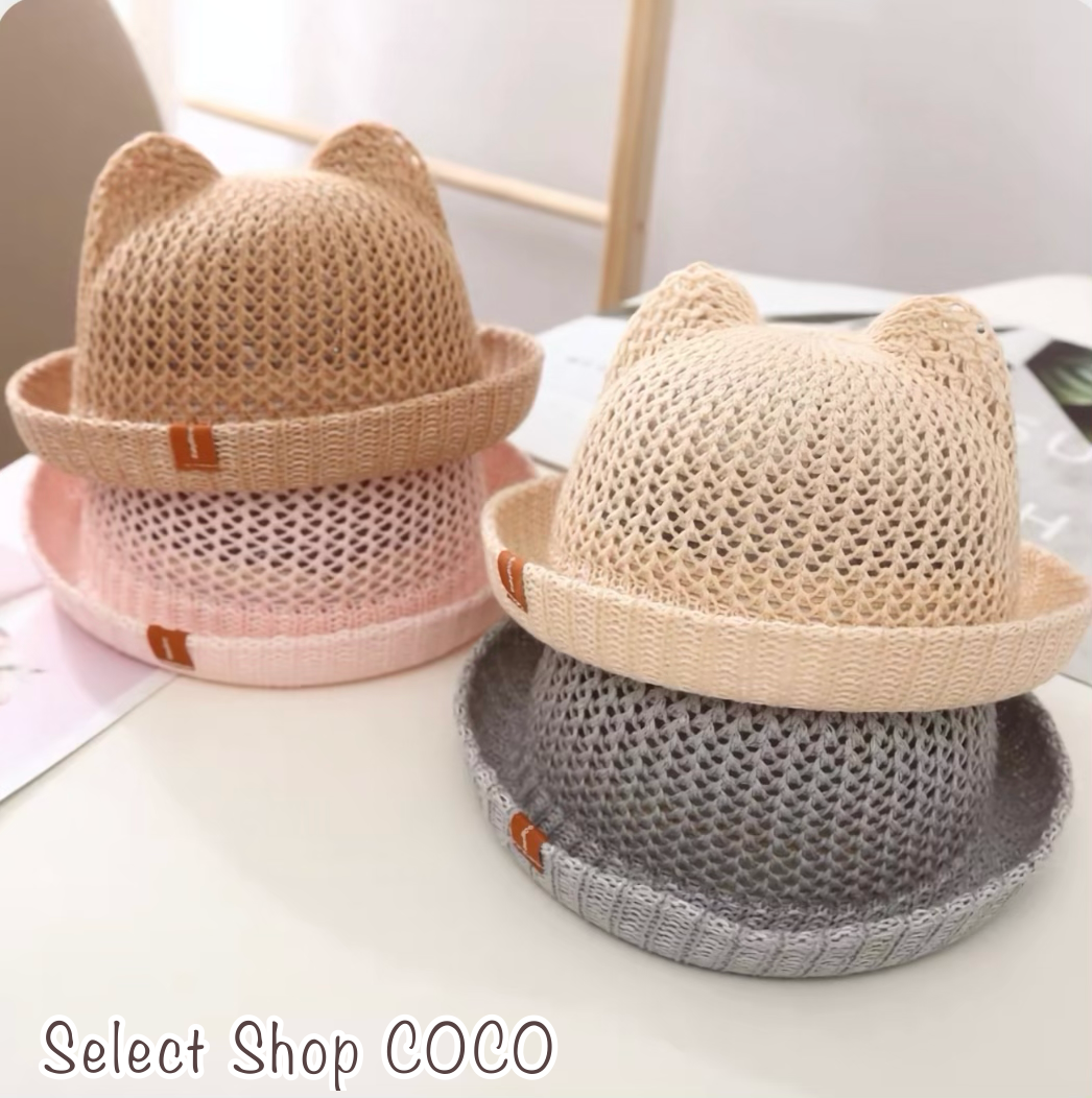 ベビー 猫耳 麦わら帽子 Select Shop Coco