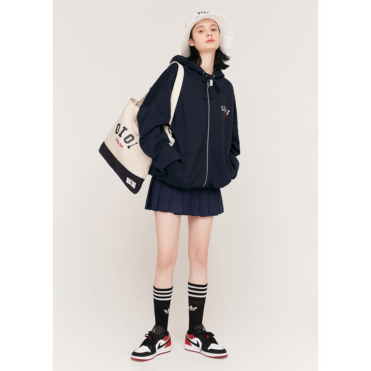 5252 By Oioi Original Hood Zipup Navy 正規品 韓国 ブランド パーカー Bonz 韓国ブランド 代行