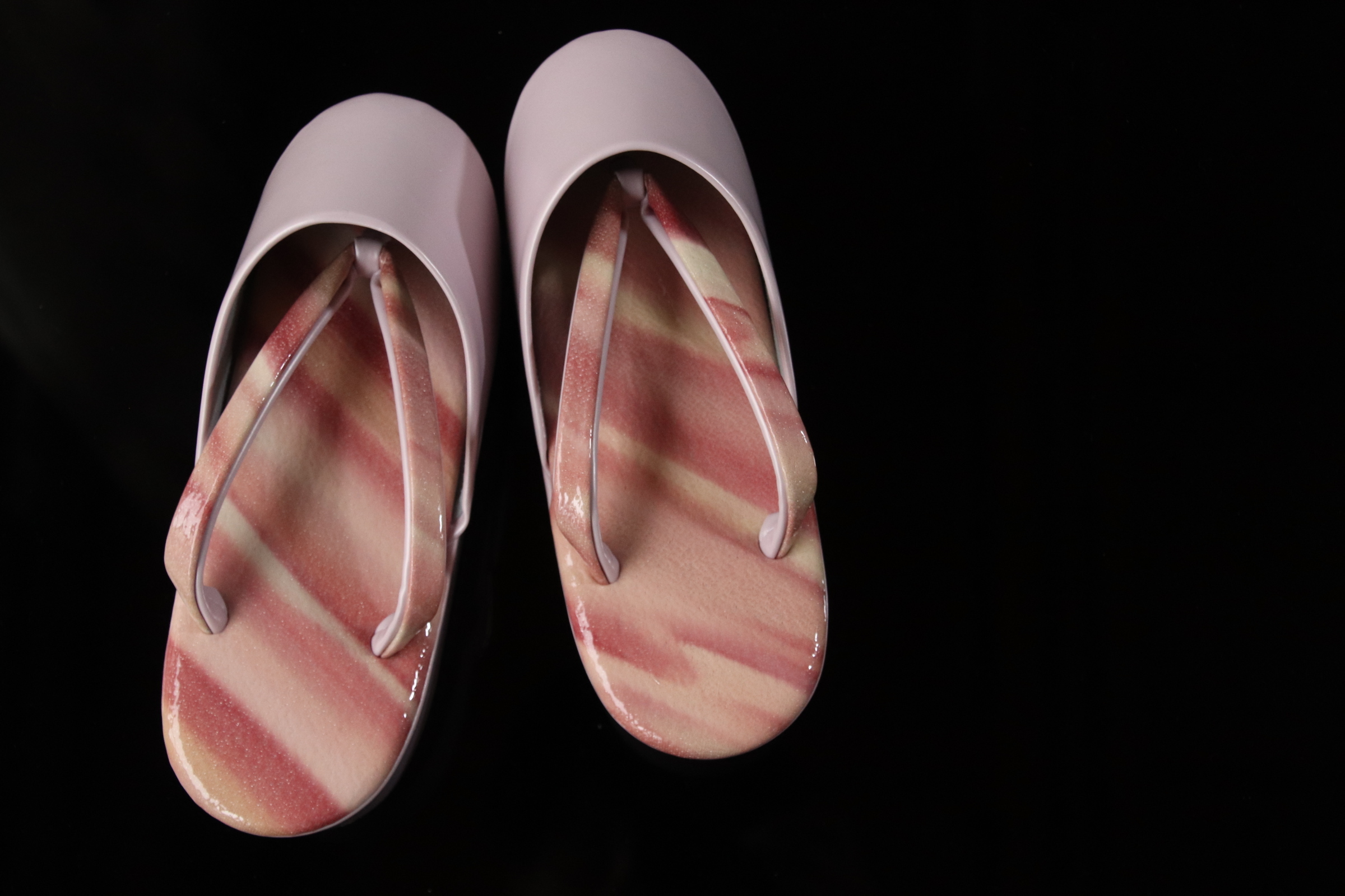 手染め雨草履 雪草履 紅の道行き Mサイズ 22 5 23 5cm のみ 一点物 Kazeiro