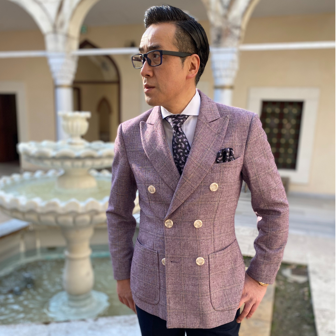 Xl完売 Nktarrows秋冬メンズダブルジャケットライトパープル 藤色 Nkt Arrows エヌケイティアローズ