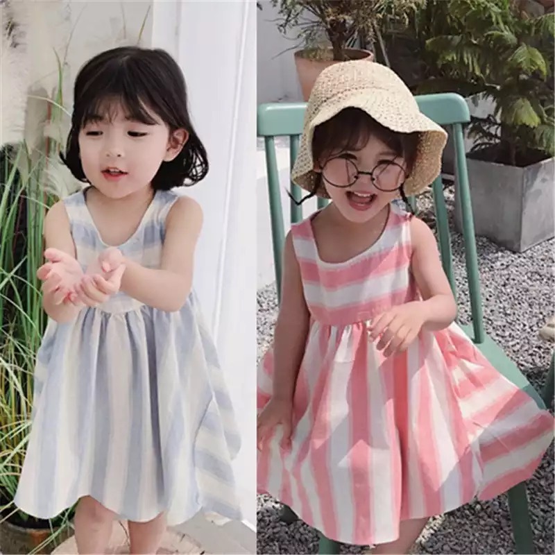 送料無料 予約商品 ワンピース ボーダー リゾート キッズベビー 女の子 ピンク ブルー 2歳 3歳 4歳 5歳 6歳 8歳 Selectshop Aya