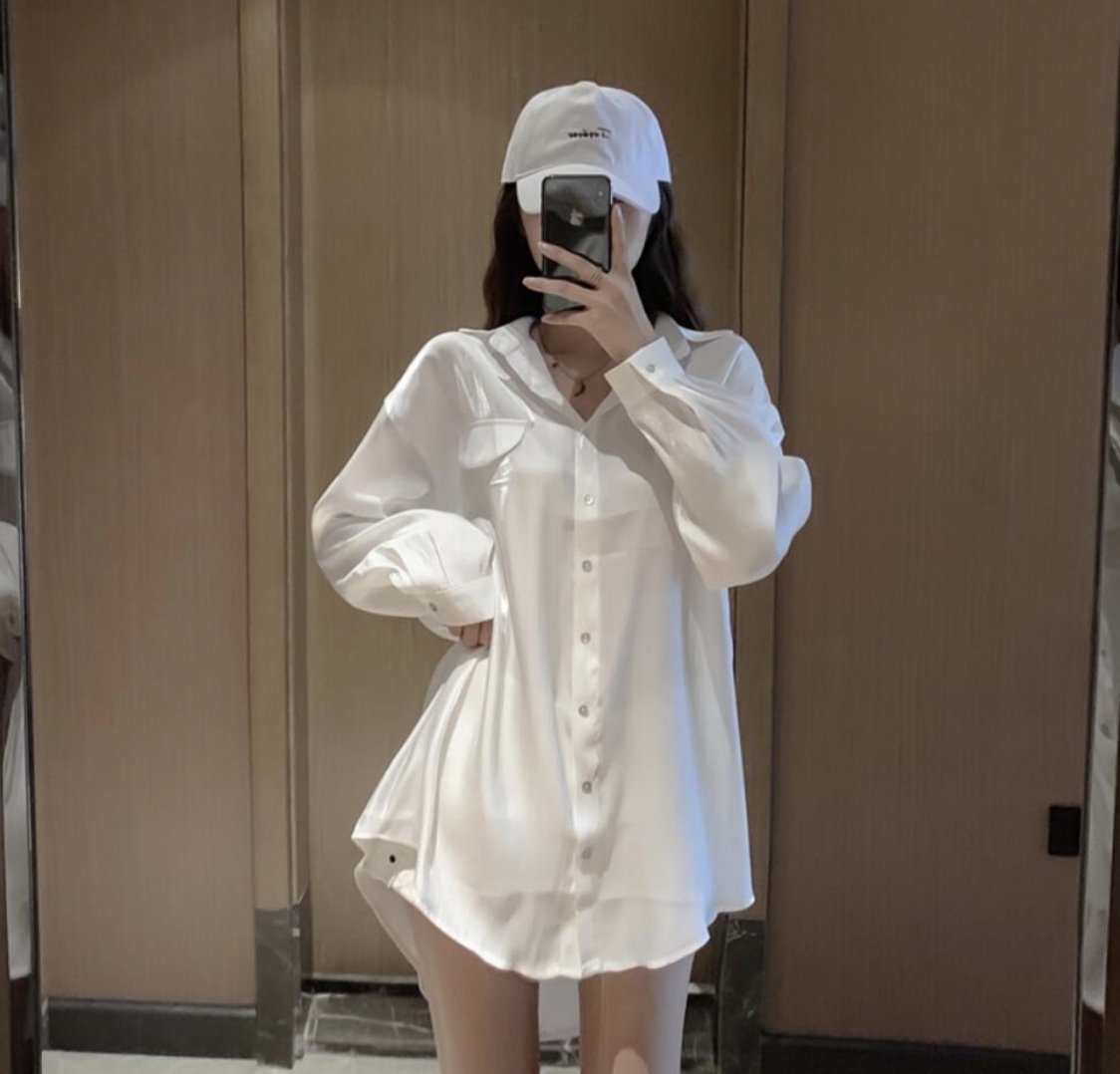 彼シャツ風シャツワンピース Peony Coco